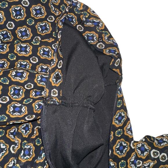 Veronica Beard Sacchi Token Print Long Sleeve Chiffon Short Dress 4 - Picture 9 of 11